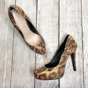 BCBGeneration Leopard Print Platform Heels